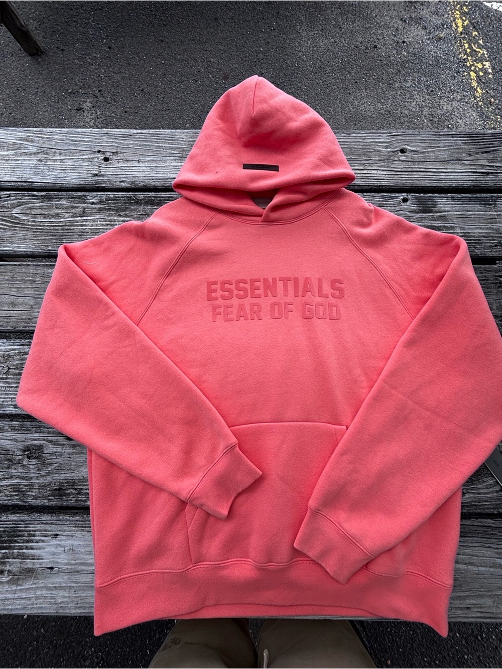 Essentials Coral Pink Hoodie by Essentials
